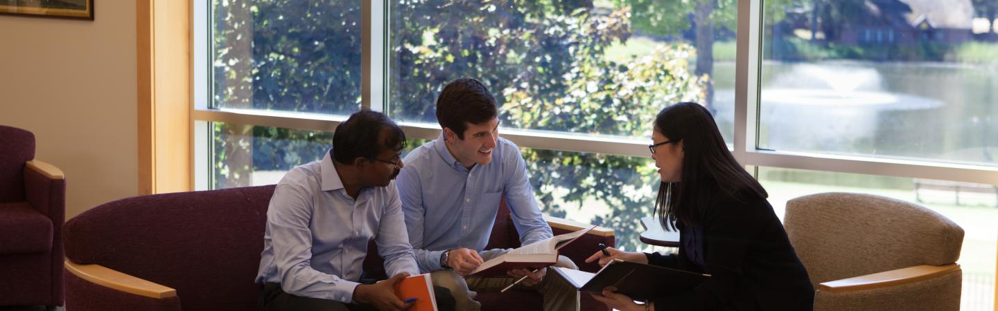 Law students in library