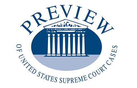 "Preview of the United States Supreme Court Cases" logo