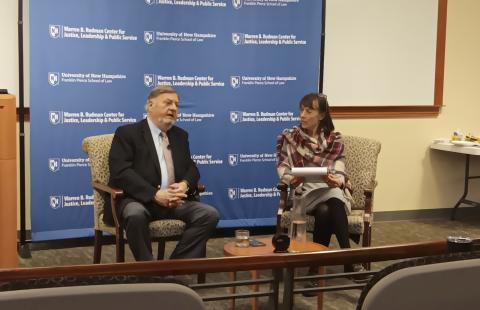 Judge Arthur Gajarsa and Laura Knoy of the Rudman Center