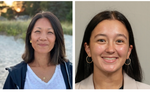 Rudman Scholars Reiko Johnson and Madison Snyder