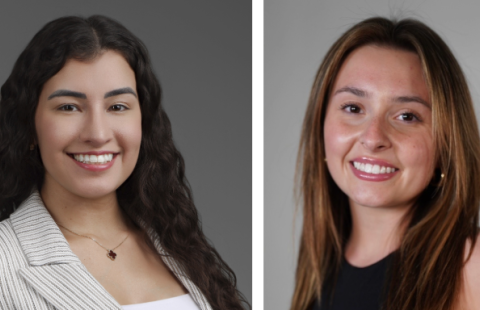Rudman Scholars Camila De Paula and Carolyn Kostka