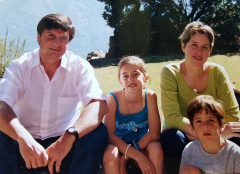 Dámaso Pardo and his family