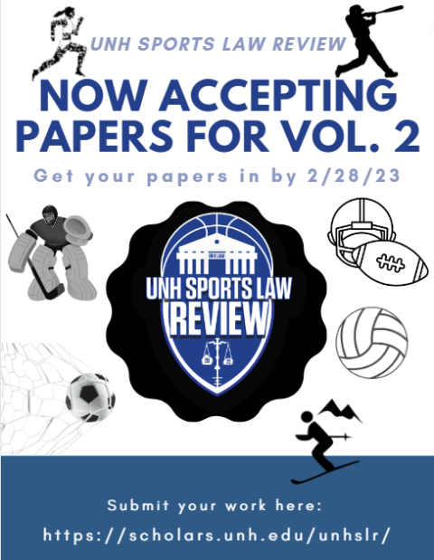 Final Call for Papers: UNH Sports Law Review Volume 2