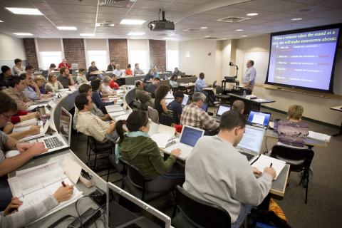 Large class in classroom