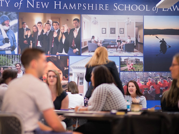students at tables at UNH School of Law
