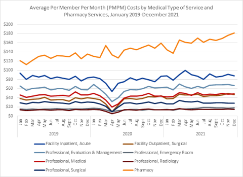 graph illustrating per month cost