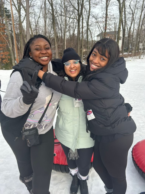 Sarafina snow tubing