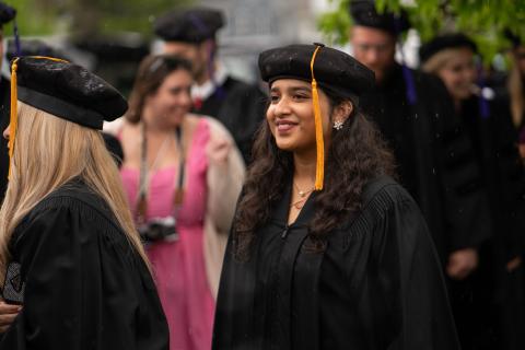 Lavanya G T, LLM '24 at commencement ceremony