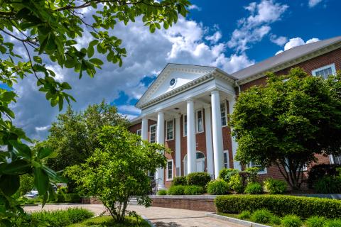 Law school building in the summer