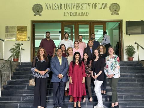 Dean Sarah Dorner at Nalsar University of Law in India.