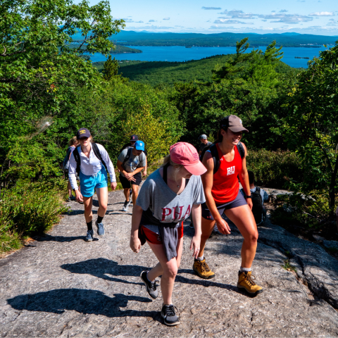 Students hiking